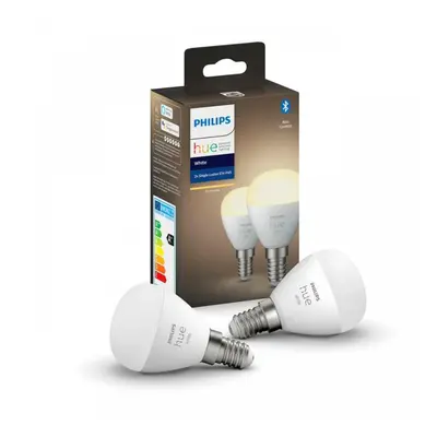 PHILIPS HUE Hue LED White Bluetooth žárovka E14 kapka set 2ks 8719514356771 2x5,7W 2x470lm 2700K