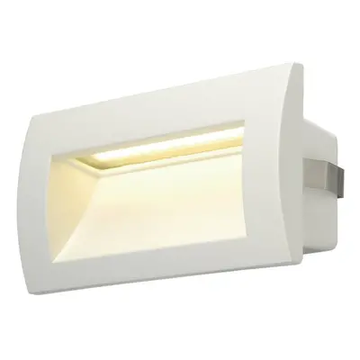 SLV BIG WHITE DOWNUNDER OUT LED M, venkovní nástěnné vestavné svítidlo, LED, 3000K, bílé 233621