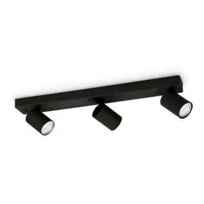 Stropní bodové svítidlo Ideal Lux Rudy PL3 Nero 229058 GU10 3x35W IP20 53,5cm černé