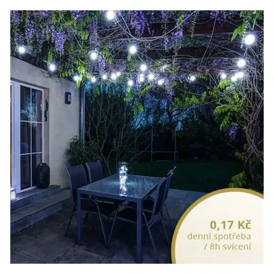 DecoLED Party osvětlení 5 m, 10 ledově bílých LED, IP67 PGX510