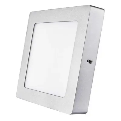 EMOS LED panel 174×174, přisazený stříbrný, 12W neutrální bílá 1539067150