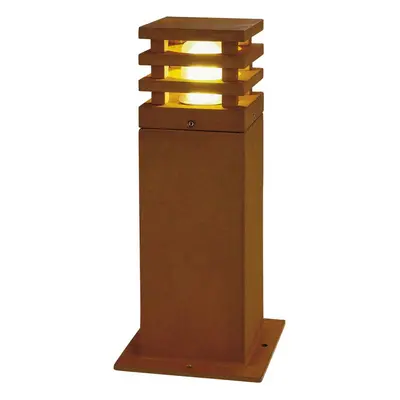 SLV BIG WHITE RUSTY SQUARE 40, venkovní stojací lampa, TC-DSE, IP55, hranatá, železná, korodovan