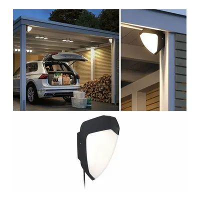 PAULMANN Park + Light LED venkovní nástěnné svítidlo Ikosea IP44 50x203mm 3000K 5,6W 12V antraci