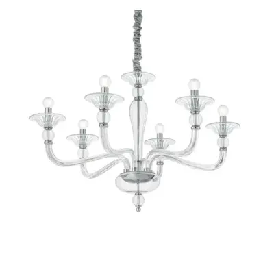 Závěsné svítidlo Ideal Lux Danieli SP6 transparente 159959 čiré 6x40W