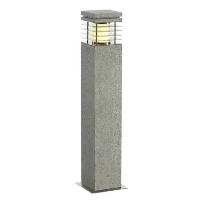 SLV BIG WHITE ARROCK GRANITE, venkovní stojací lampa, TC-(D,H,T,Q)SE, IP44, hranaté, žula, sůl a