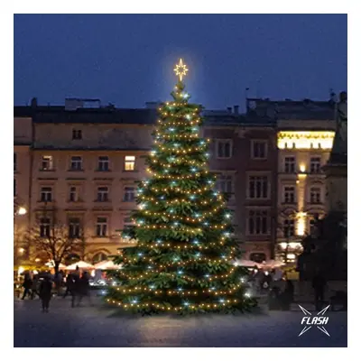 DecoLED LED světelná sada na stromy vysoké 9-11m, teplá bílá s Flash