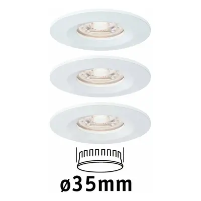 PAULMANN LED vestavné svítidlo Nova mini nevýklopné IP44 3x4W 2700K bílá mat 230V 942.99