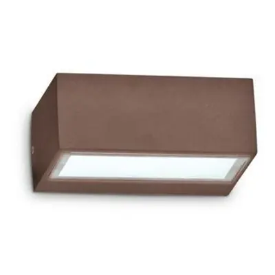 Venkovní nástěnné svítidlo Ideal Lux Twin AP1 Big Coffee 213330 G9 1x28W IP44 16,5cm hnědé