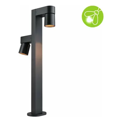 PAULMANN LED stojací svítidlo Kimu neláká hmyz IP44 822mm 2200K 2x7,8W / 230V 70° antracit hliní