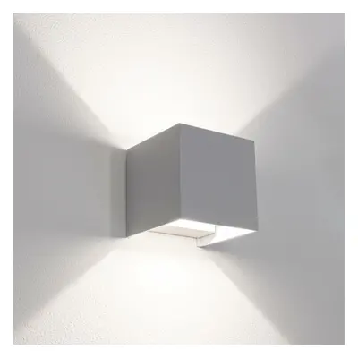 CENTURY Venkovní nástěnné LED svítidlo up/down QUADRATO šedá 20W 3000/4000/6500K IP65