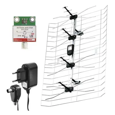 EMOS Venkovní anténa EM-025, 0–100 km DVB-T2 2703105000