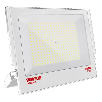 CENTURY LED reflektor SIRIO SLIM BÍLÝ 200W 4000K 110d 303x366x34mm IP66 IK08