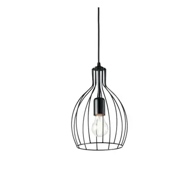 Závěsné svítidlo Ideal Lux Ampolla-2 SP1 nero 148151 černé 20,5cm