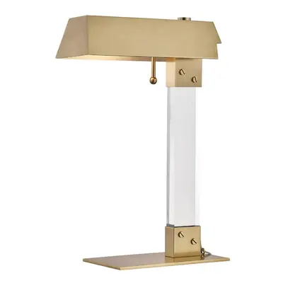 HUDSON VALLEY stolní lampa HUNTS POINT ocel staromosaz E27 1x8W L1256-AGB-CE