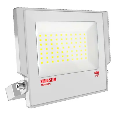 CENTURY LED reflektor SIRIO SLIM BÍLÝ 50W 4000K 110d 178x200x28mm IP66 IK08