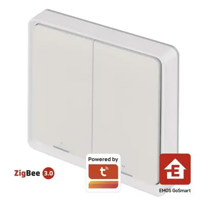 EMOS GoSmart Přenosný ovladač scén IP-2002ZW, ZigBee 3.0, 2-tlačítkový H5012