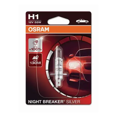 OSRAM H1 12V 55W P14,5s NIGHT BREAKER SILVER +100% 1ks 64150NBS-01B