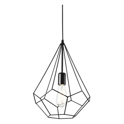 Závěsné svítidlo Ideal Lux Ampolla-3 SP1 nero 148175 černé 30cm