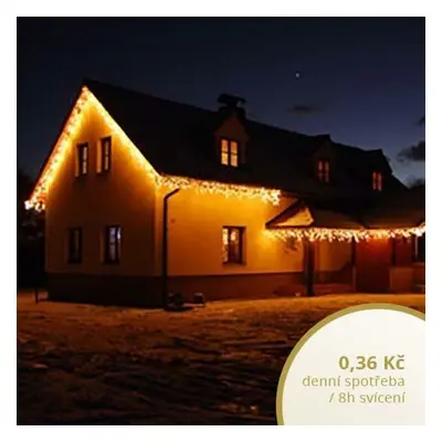 DecoLED Světelné krápníky - 3m, teple bílá, 114LED ILNX0305W