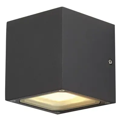 SLV BIG WHITE SITRA CUBE, venkovní nástěnné svítidlo, TCR-TSE, IP44, antracit, max. 18 W 232535