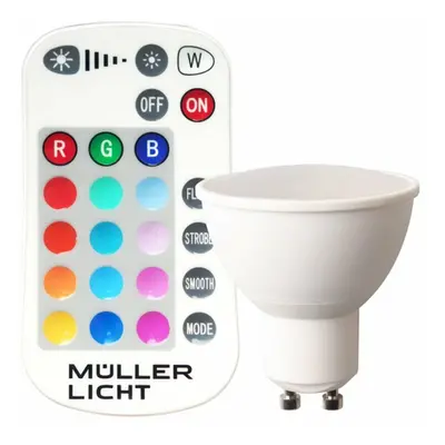 Müller Licht LED žárovka Müller-Licht 230 V, GU10, 5 W, RGBW 400352