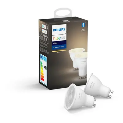 Philips HUE sada 2x LED žárovka white GU10 5,2W 400lm 2700K IP20