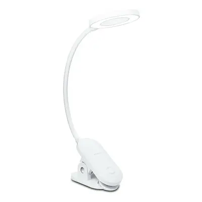 Philips FORYS stolní lampička s klipem LED 5W 200lm 4000K 36cm IP20, bílá