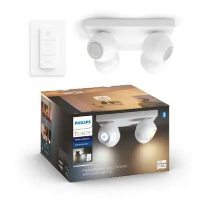 Philips HUE WA Buckram bodové LED svítidlo 4x GU10 5W 350lm 2200-6500K IP20, bílé + ovladač