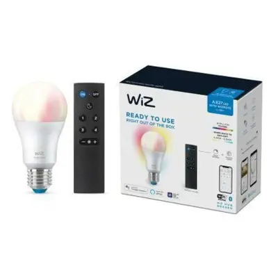 WiZ SET 1x LED žárovka E27 A60 8W (60W) 806lm 2200-6500K RGB IP20, stmívatelná + ovladač