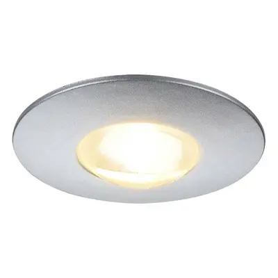 SLV BIG WHITE DEKLED, vestavné svítidlo, LED, 3 000 K, kulaté, stříbrná metallic, 1 W 112242