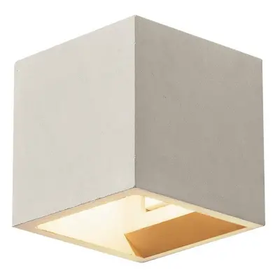 SLV BIG WHITE SOLID CUBE, nástěnné světlo, QT14, šedé, max. 25W 1000910