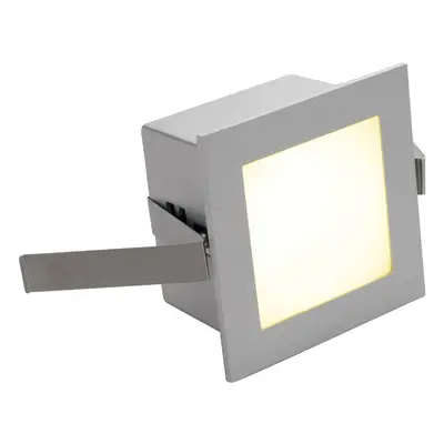 SLV BIG WHITE FRAME BASIC, vestavné svítidlo, LED, 3000K, hranaté, stříbrošedé, vč. listových pr