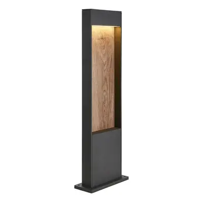 SLV BIG WHITE FLATT POLE 65 Outdoor, stojací LED svítidlo, 3000K, IP65, antracitové/hnědé 100295