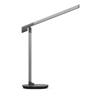 Philips Sword stolní LED lampa 1x14W 450lm 2700/4000/6500K IP20 USB, krokové stmívání, šedá