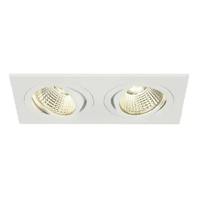 SLV BIG WHITE SADA NEW TRIA 2, vestavné svítidlo, dvě žárovky, LED, 2700K, obdélníkové, bílé, 38