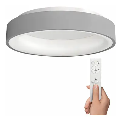 Solight LED stropní světlo kulaté Treviso, 48W, 2880lm, stmívatelné, dálkové ovládání, šedá WO76