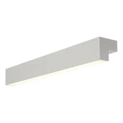 SLV BIG WHITE L-LINE 60 LED nástěnné a stropní svítidlo, IP44, 3000K, 820lm, stříbrošedá 1001300