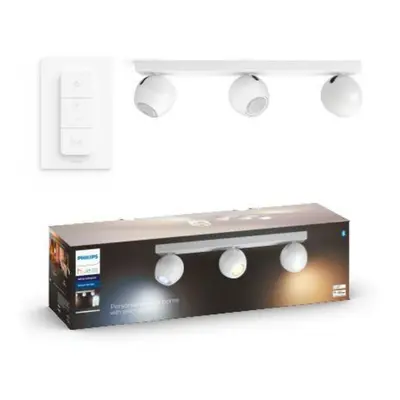 Philips HUE WA Buckram bodové LED svítidlo 3x GU10 5W 350lm 2200-6500K IP20, bílé + ovladač