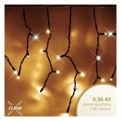 DecoLED LED světelné krápníky, FLASH, 3x0,5m, teple bílá, 114 diod,IP67 IFNX1305W