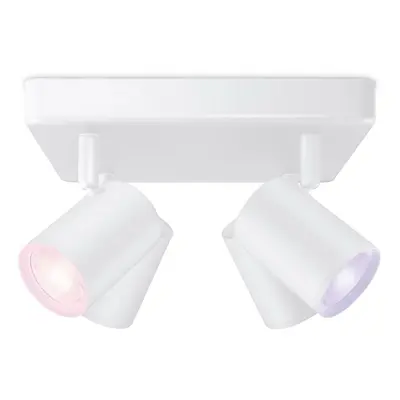 WiZ Imageo bodové LED svítidlo 4x GU10 4,9W 345lm 2200-6500K RGB IP20, bílé