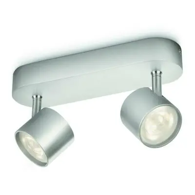 Philips 56242/48/16 Star bodové LED svítidlo 2x4,5W 1000lm 2700K stmívatelné IP20, hliník