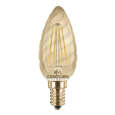 CENTURY LED FILAMENT SVÍČKA TWIST EPOCA 4W E14 2200K 320Lm 360d 35x97mm IP20 CEN INVTOR-041422