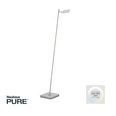 PAUL NEUHAUS PURE MIRA LED stojací svítidlo stříbrné, stmívatelné 2700-5000K