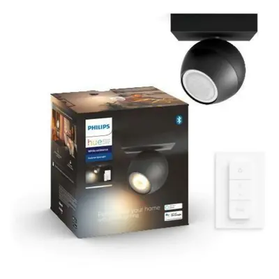 Philips HUE WA Buckram bodové LED svítidlo GU10 5W 350lm 2200-6500K IP20, černé + ovladač