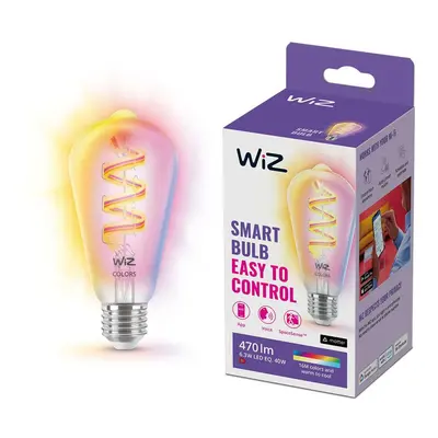 WiZ LED žárovka E27 ST64 6,3W 470lm 2200-6500K RGB IP20, stmívatelná