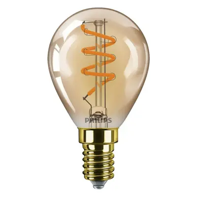 Philips LED filament žárovka E14 P45 3W (25W) 250lm 2200K stmívatelná, jantarová