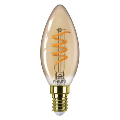 Philips LED filament žárovka E14 B35 2,5W (15W) 136lm 1800K stmívatelná, jantarová