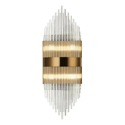 ACA Lighting nástěnné svítidlo 4XG9 křišťál + mosaz kov 20X11X54CM DYNASTY EG1844W54AB