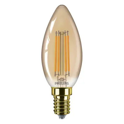 Philips LED filament žárovka E14 B35 3,1W (25W) 250lm 1800K nestmívatelná, jantarová