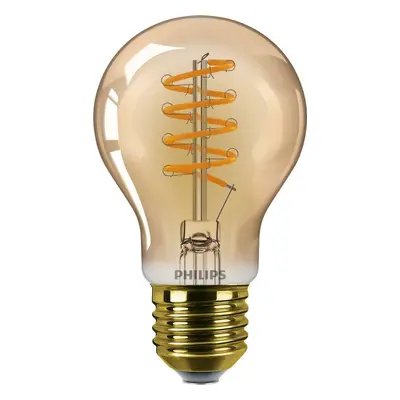 Philips LED filament žárovka E27 A60 5,5W (40W) 470lm 2200K stmívatelná, jantarová